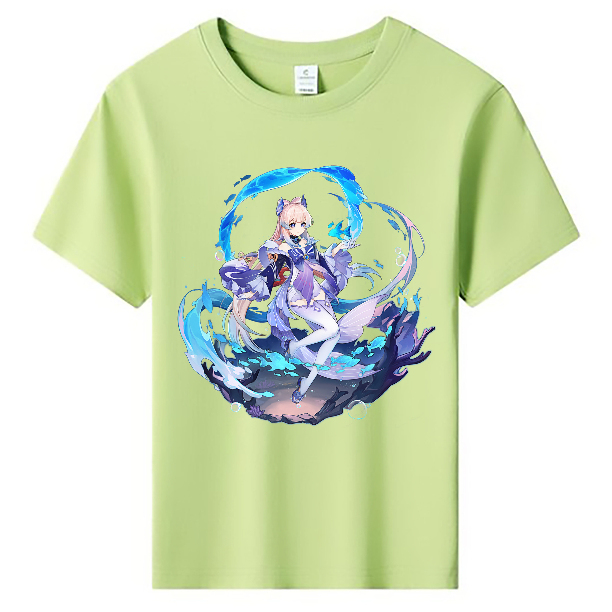 げんし神 珊瑚宮心海 サンゴノミヤ・ココミ genshin Sangonomiya Kokomi 綿100％キッズTシャツ（フロントプリント）